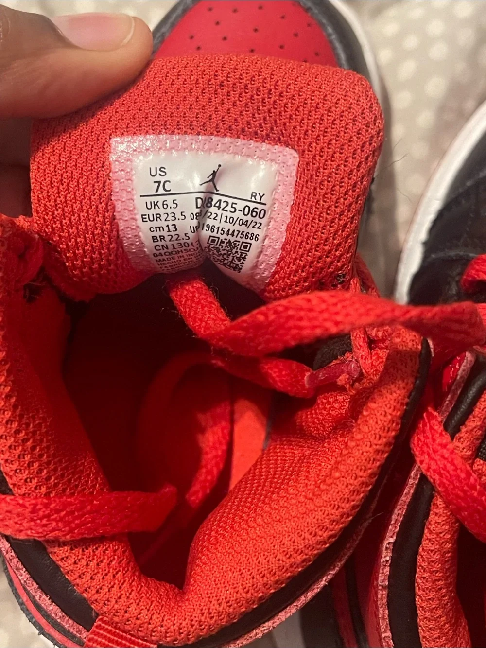 Toddler Jordan 1 High Top OG “Bred” Shoes